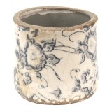 Cumpara ieftin Set 6 ghivece ceramica bej gri 8x7 cm