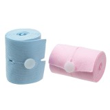 Set 2 Centuri de Monitorizare a Ritmului Cardiac Fetal, Material Moale si Elastic, 6 x 130 cm, Albastru/Roz