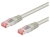 Patch Cord Ethernet S/FTP Cat6a LSZH Gri 0.5m, Goobay