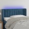 vidaXL Tăblie de pat cu LED, albastru &icirc;nchis, 93x16x78/88 cm, catifea 3123514