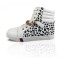 CH2370-211 Sneakers dama cu imprimeu animal si accesoriu auriu in fata