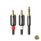 Cablu Audio 3.5mm - 2 x RCA UGREEN AV116 3m Gri