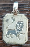 (59) PANDATIV DIN ARGINT, SEMN ZODIACAL - LEU, MARCAJ ARGINT 925, 2.16 GRAME