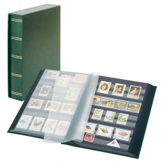 Clasor timbre LINDNER Luxus 30file/60pagini negre, caseta, verde foto