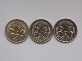 LOT 3 MONEDE DIFERITE 5 CENTS AUSTRALIA