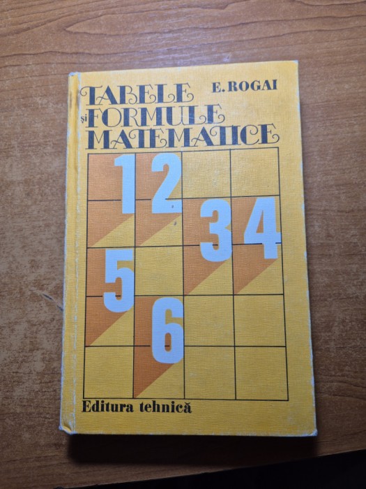 tabele si formule matematice - din anul 1983