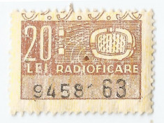 *Romania, lot 732 cu 1 timbru radio-tv, eroare, MNH foto