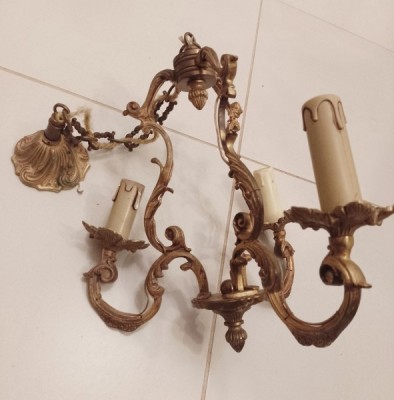 Candelabru bronz cu 3 brațe foto