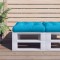 vidaXL Pernă de paleți, albastru, 50x50x12 cm, material textil 360429