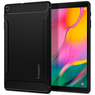 Husa TPU Spigen Rugged Armor pentru Samsung Galaxy Tab A 10.1 (2019), Neagra 623CS26448 foto