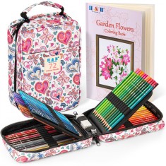 Set 72 creioane colorate cu penar Graffiti si 3 carti de colorat desen schite