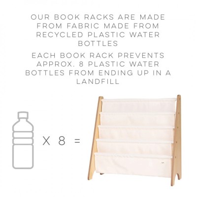 Raft organizator de carti pentru copii, material reciclat Terrazzo Clay, 3 Sprouts foto