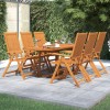 VidaXL Set mobilier de grădină, 7 piese, lemn masiv de acacia