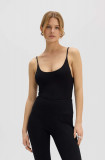 Saint Body salopeta THIN STRIPES PLAYSUIT BLACK culoarea negru, cu decolteu rotund, SB.525