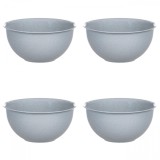 Set boluri, 4 piese, 1L, Plastic, Gri Inchis