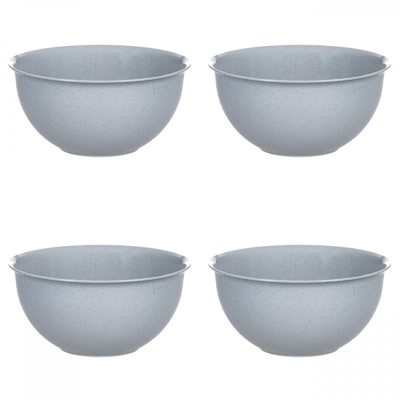 Set boluri, 4 piese, 1L, Plastic, Gri Inchis foto