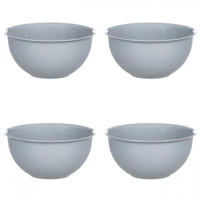 Set boluri, 4 piese, 1L, Plastic, Gri Inchis
