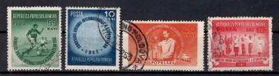 Romania 1952, LP.329 - Uniunea Internațională a Studenților - U.I.S., Stampilat foto