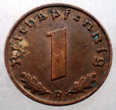 2.561 GERMANIA WWII 1 REICHSPFENNIG 1939 D foto