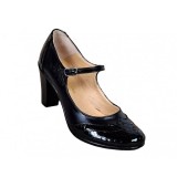 Pantofi dama, eleganti, din piele naturala cu toc 5cm sau 7cm - Made in Romania P104NLCROCO