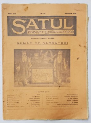 SATUL , REVISTA DE CULTURA PENTRU POPOR , NR. 86 , 1938 foto