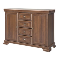 Comoda living VM3, 2 usi, 4 sertare, Nuc, 128 x 46 x 97 cm