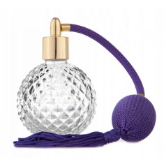 Sticla Parfum, Zamo&reg;, Purple Pump, cu Pulverizator Infiletabil si Capac, Capacitate 90ml, Model Vint