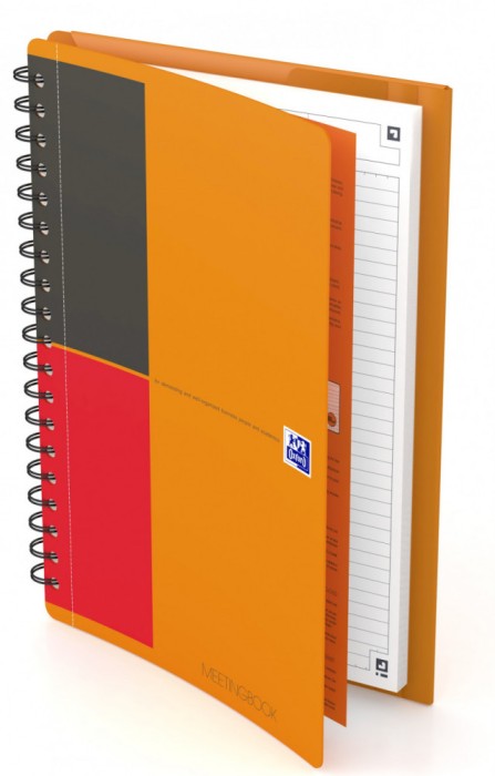 Caiet cu spirala B5, OXFORD Int. Meetingbook, 80 file - 80g/mp, Scribzee,