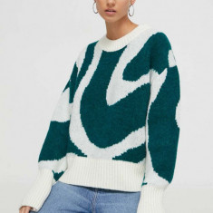 On Vacation pulover din amestec de lana femei, culoarea verde, călduros