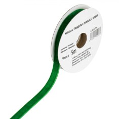 Panglică Catifelată, Verde, 5mx9mm, Poliester