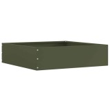 vidaXL Margine pentru gazon Olivengr&oslash;nn 50 x 50 x 13 cm Oțel 874722