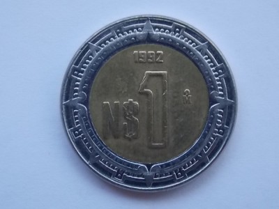 1 NUEVOS PESOS 1992 MEXIC foto