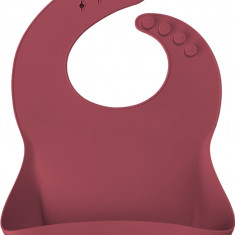 Baveta basic bib minikoioi, 100% premium silicone – velvet rose