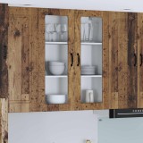 vidaXL Dulap suspendat de bucătărie cu ușă Lemn vechi 80 x 31 x 100 cm 885163