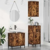 VidaXL Set de mobilier pentru baie cu sertar 3 pcs Stejar afumat 3393108