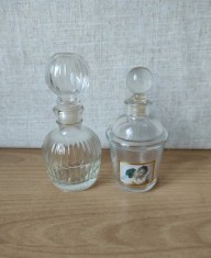 Lot de 2 recipiente sticla cu dop rodat, 2