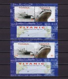 Cumpara ieftin ✅(C38) Tonga 2012 &quot; Titanic-100 ani &quot; ,2xcolite pereche dant/ned, cota Michel 12 &euro; ,MNH, Nestampilat