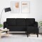 Gossi canapea l cu 3 locuri neagra 160 cm textil