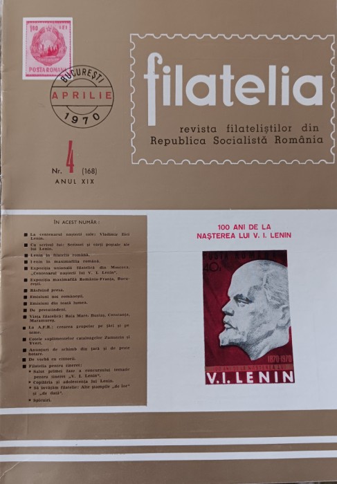 myh 15 - Filatelia - Revista filatelistilor din RSR - nr 4/aprilie 1970