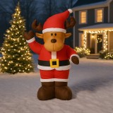 Ren gonflabil de exterior gonflabil, iluminare LED, 135 cm, cu compresor integrat, iluminare alba Household NewTrend