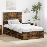 Cumpara ieftin Cadru de pat Stejar fumuriu 100 x 200 cm Lemn Ingineresc