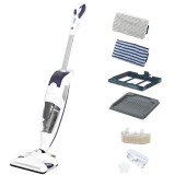 Aspirator cu abur ROWENTA Clean &amp;amp; Steam Revolution RY7731WH, 1500W, cablu 7.5m, accesoriu covoare, filtru anticalcar, alb/gri