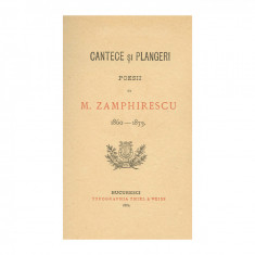 M. Zamphirescu, Cântece și plângeri 1860 - 1873