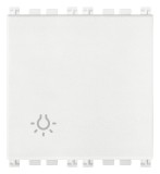 Intrerupator cu revenire 2M simbol lumina Vimar Arke alb 19008.2.L.B