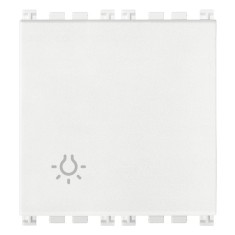 Intrerupator cu revenire 2M simbol lumina Vimar Arke alb 19008.2.L.B