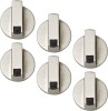 Set 6 Butoane Aragaz Universal, Argintiu, Accesorii Aragaz Beko