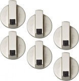Set 6 Butoane Aragaz Universal, Argintiu, Accesorii Aragaz Beko