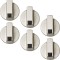 Set de 6 butoane aragaz, Argintiu