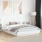 vidaXL Cadru de pat cu lumini LED, alb, 140x200 cm 3209793