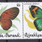 DB1 Fauna Fluturi 1984 Burundi 2 v. MNH Mi. 1638A - 1639A 80 Euro